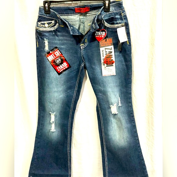 ZANADI women’s embellished boot cut jeans dark wash size 10 NWT - Picture 8 of 15